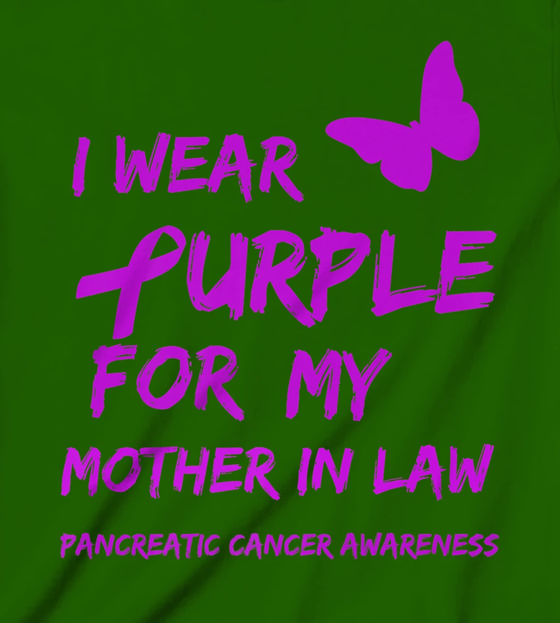 Pancreatic Cancer I Wear Purple for my Mother in law Ribbon T-Shirt, Kid T-Shirt and Women T-Shirt