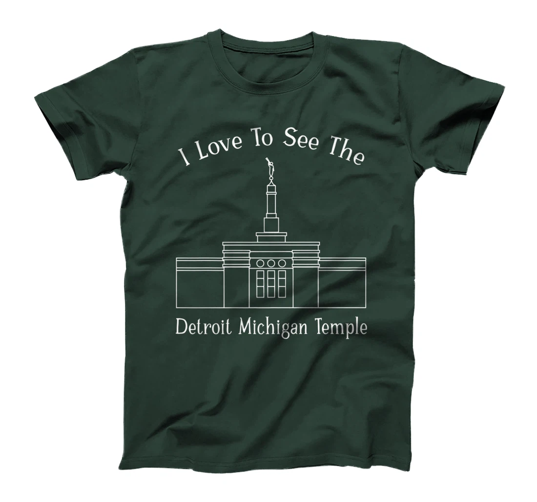 Detroit MI Temple, I love to see my temple, happy T-Shirt, Kid T-Shirt and Women T-Shirt