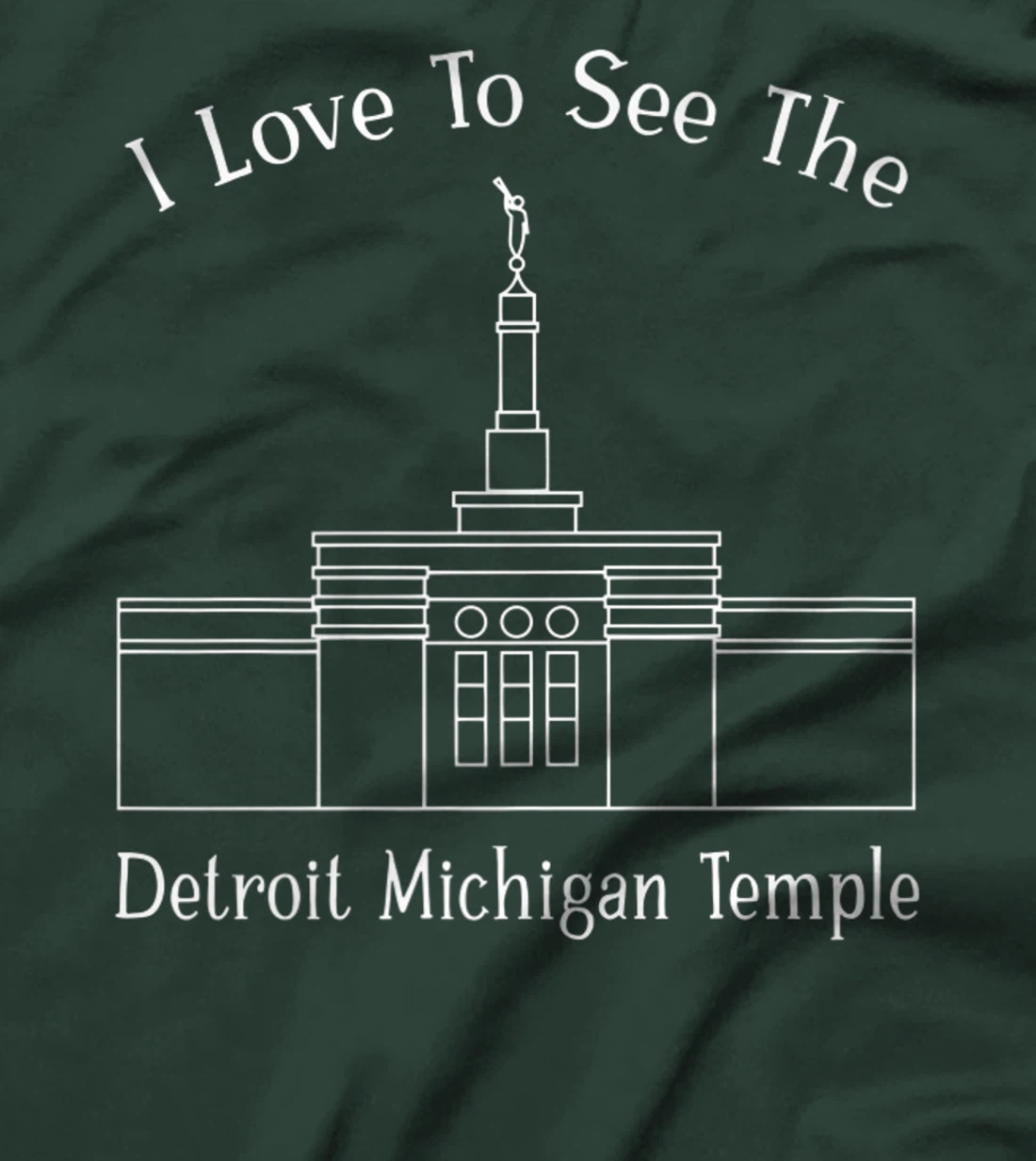 Detroit MI Temple, I love to see my temple, happy T-Shirt, Kid T-Shirt and Women T-Shirt