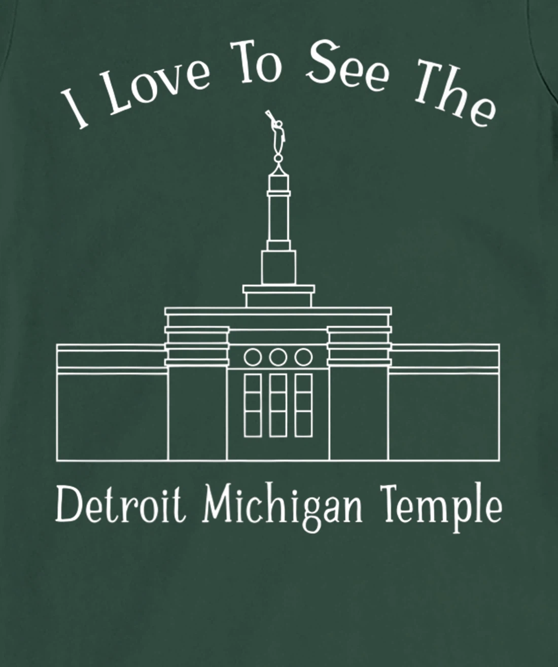 Detroit MI Temple, I love to see my temple, happy T-Shirt, Kid T-Shirt and Women T-Shirt