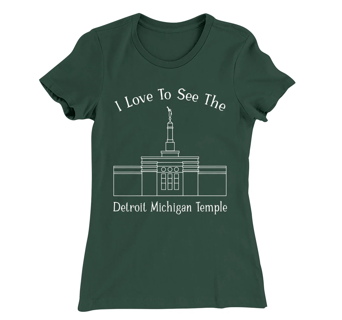 Detroit MI Temple, I love to see my temple, happy T-Shirt, Kid T-Shirt and Women T-Shirt