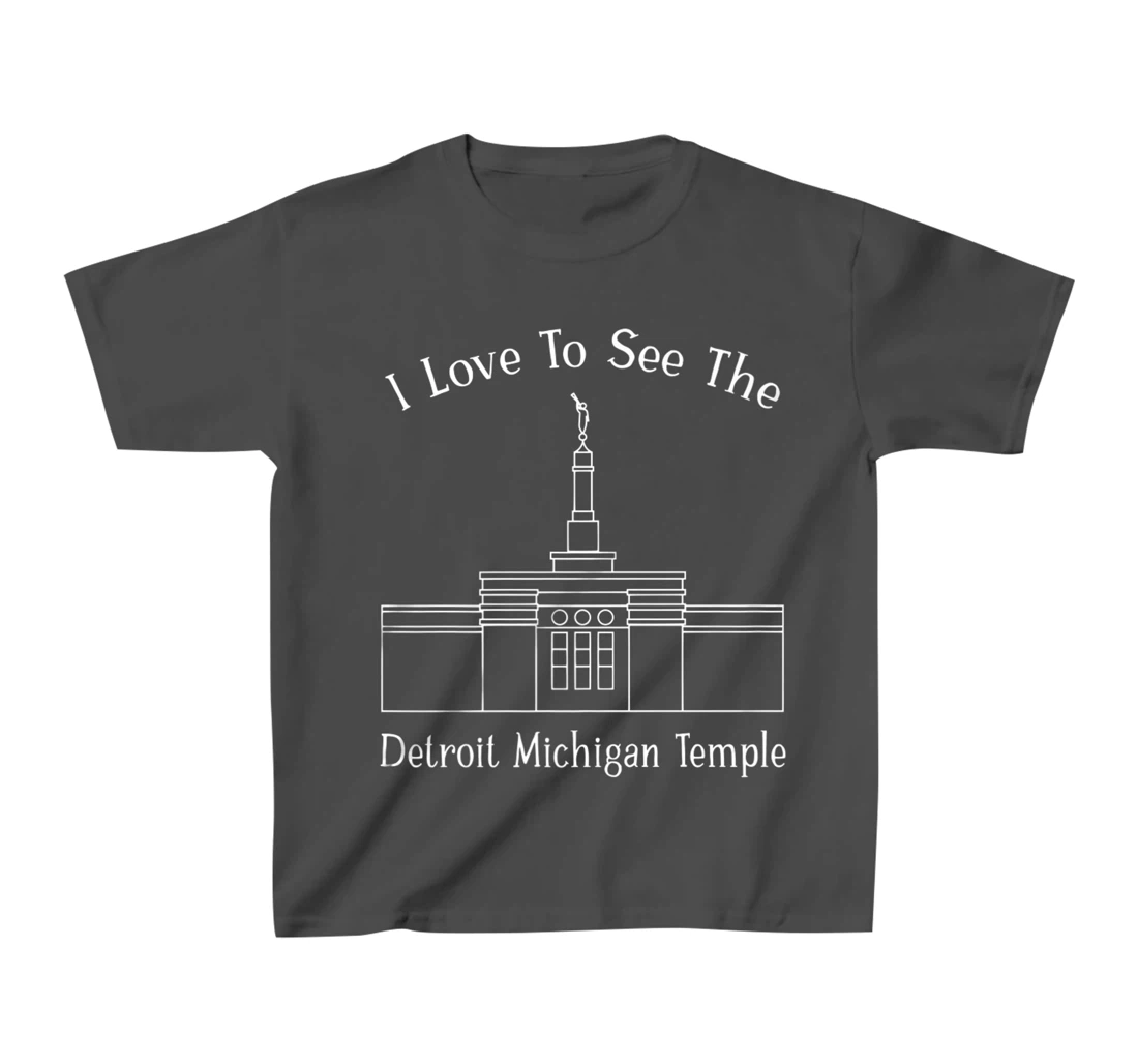 Detroit MI Temple, I love to see my temple, happy T-Shirt, Kid T-Shirt and Women T-Shirt