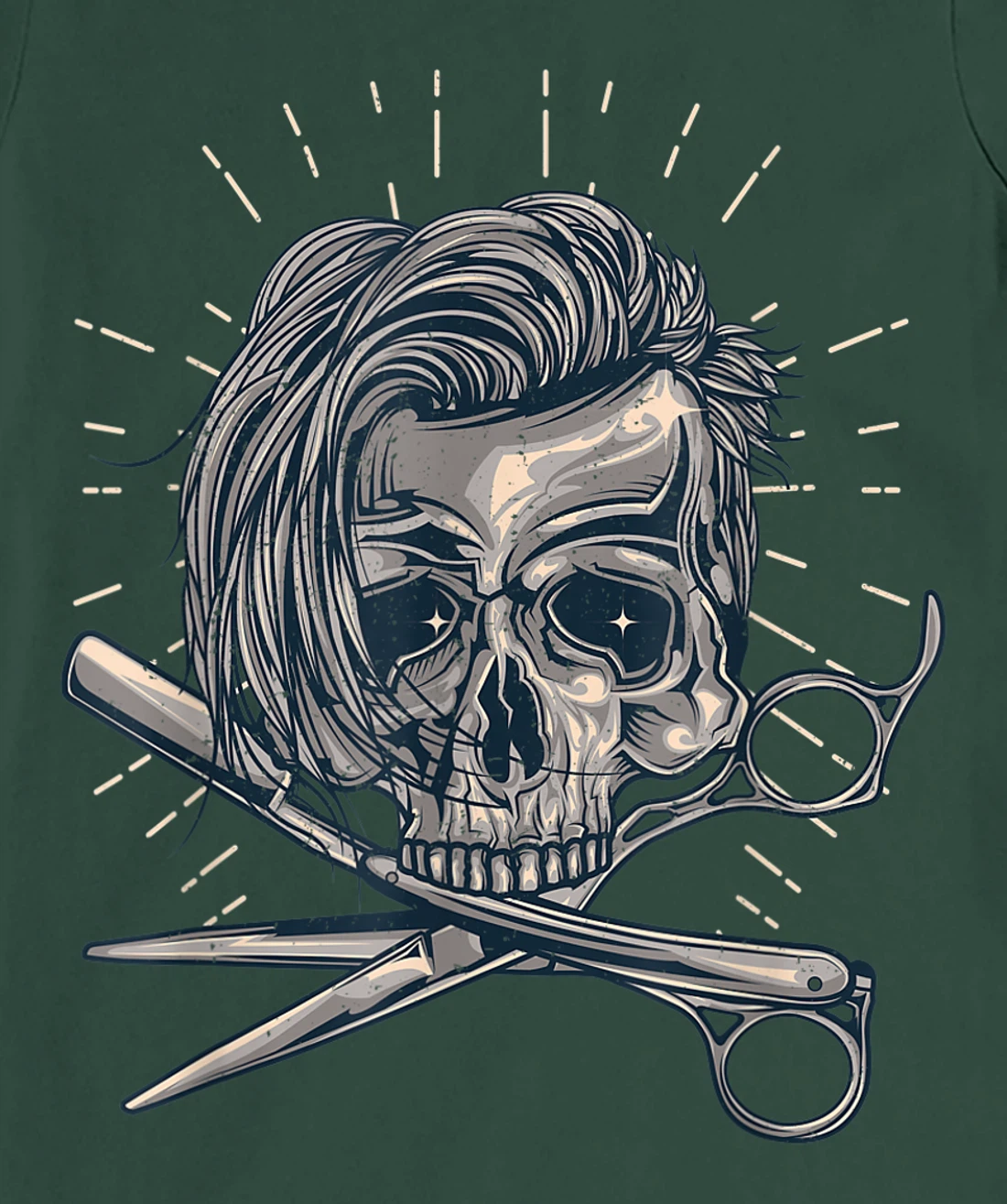 Funny Hairdresser Designs For Men Women Skull Hair Stylist T-Shirt, Women T-Shirt