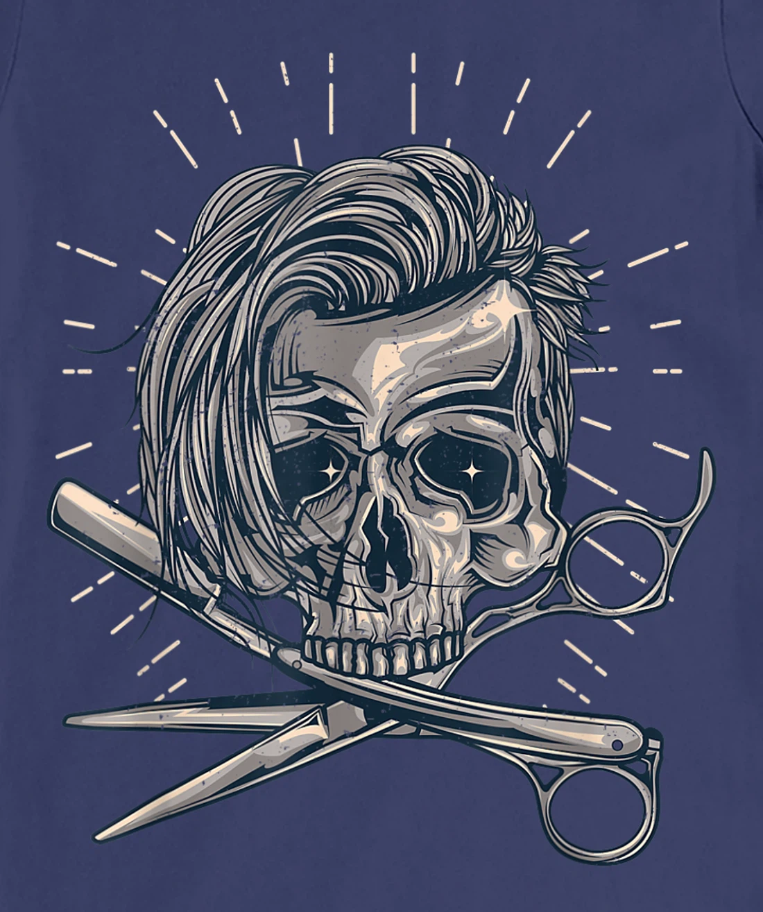 Funny Hairdresser Designs For Men Women Skull Hair Stylist T-Shirt, Women T-Shirt