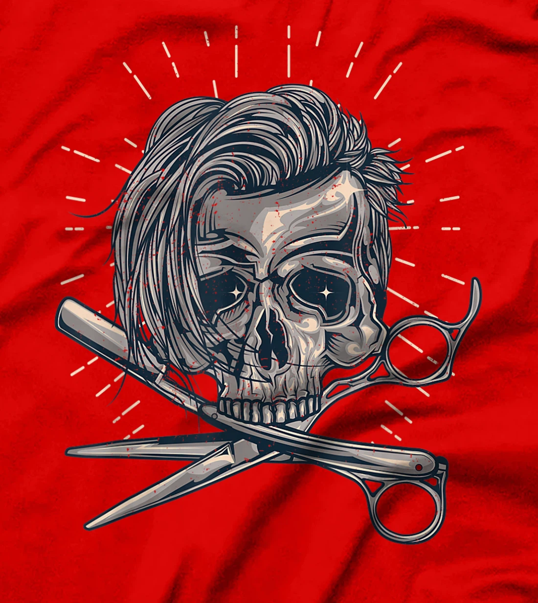 Funny Hairdresser Designs For Men Women Skull Hair Stylist T-Shirt, Women T-Shirt