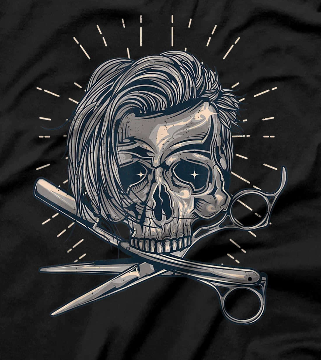 Funny Hairdresser Designs For Men Women Skull Hair Stylist T-Shirt, Women T-Shirt