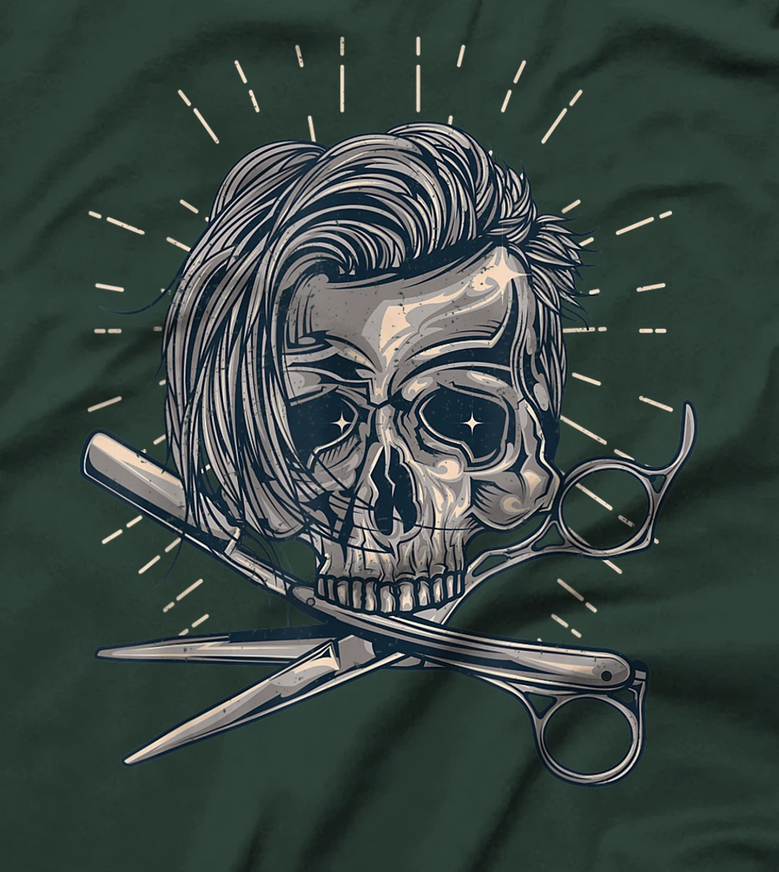 Funny Hairdresser Designs For Men Women Skull Hair Stylist T-Shirt, Women T-Shirt
