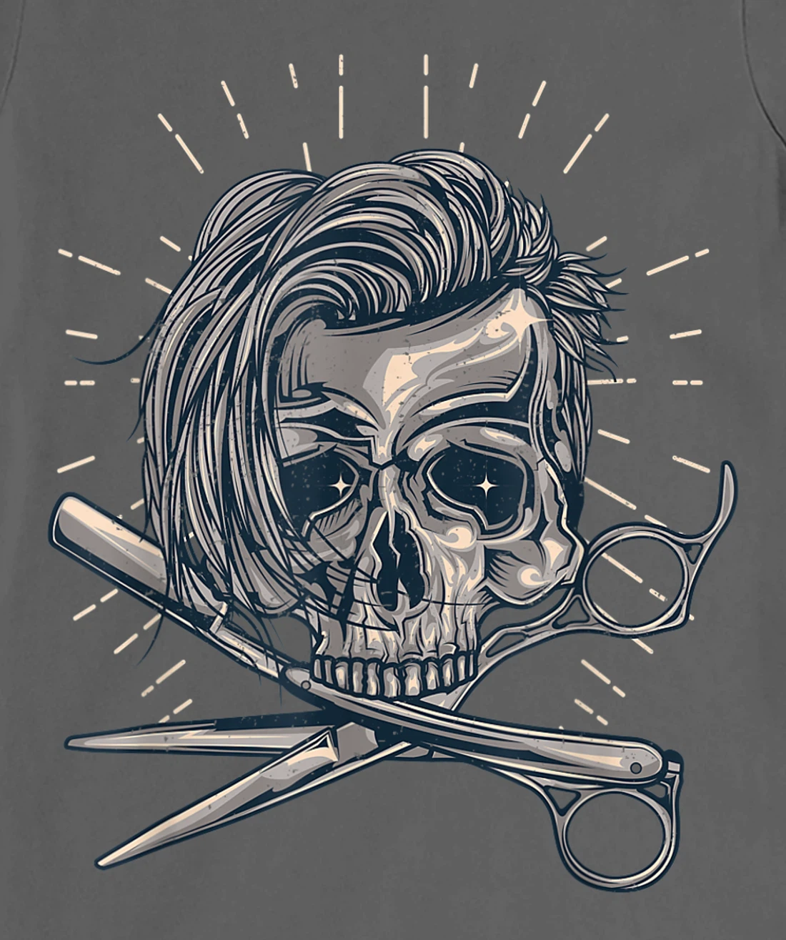 Funny Hairdresser Designs For Men Women Skull Hair Stylist T-Shirt, Women T-Shirt