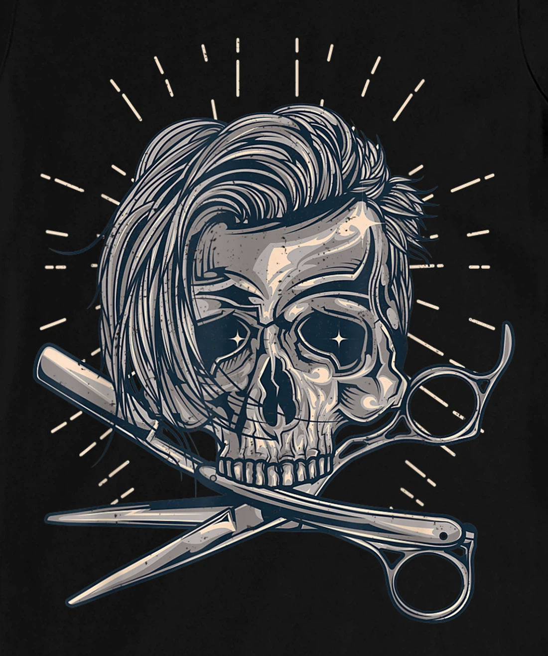 Funny Hairdresser Designs For Men Women Skull Hair Stylist T-Shirt, Women T-Shirt