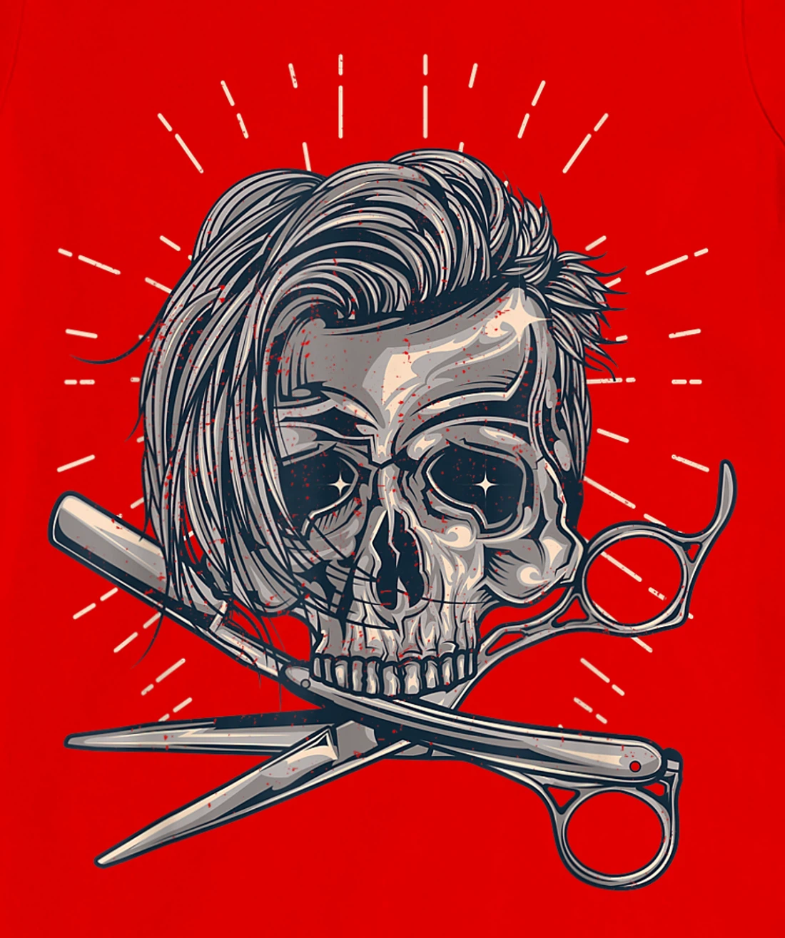 Funny Hairdresser Designs For Men Women Skull Hair Stylist T-Shirt, Women T-Shirt