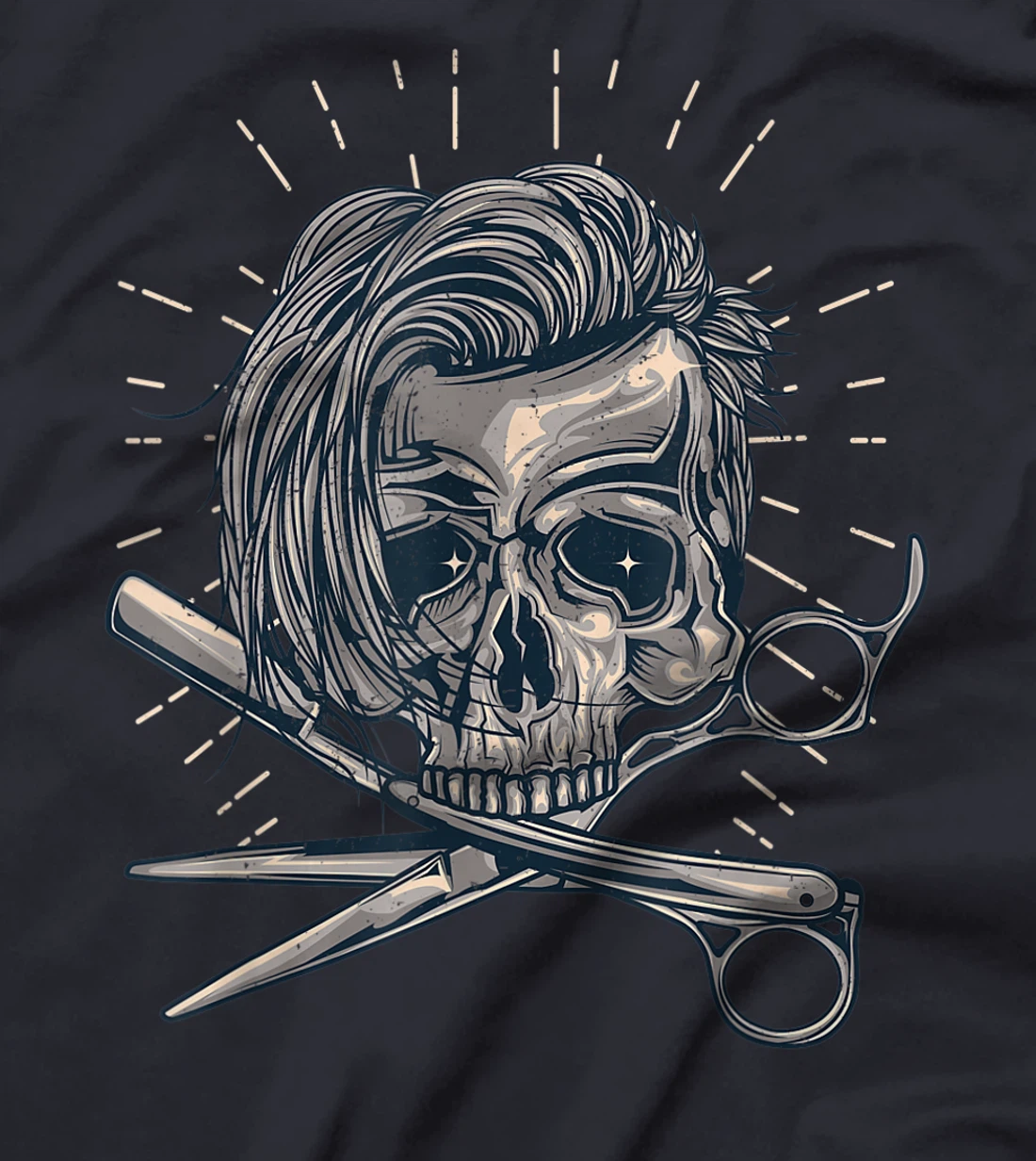 Funny Hairdresser Designs For Men Women Skull Hair Stylist T-Shirt, Women T-Shirt