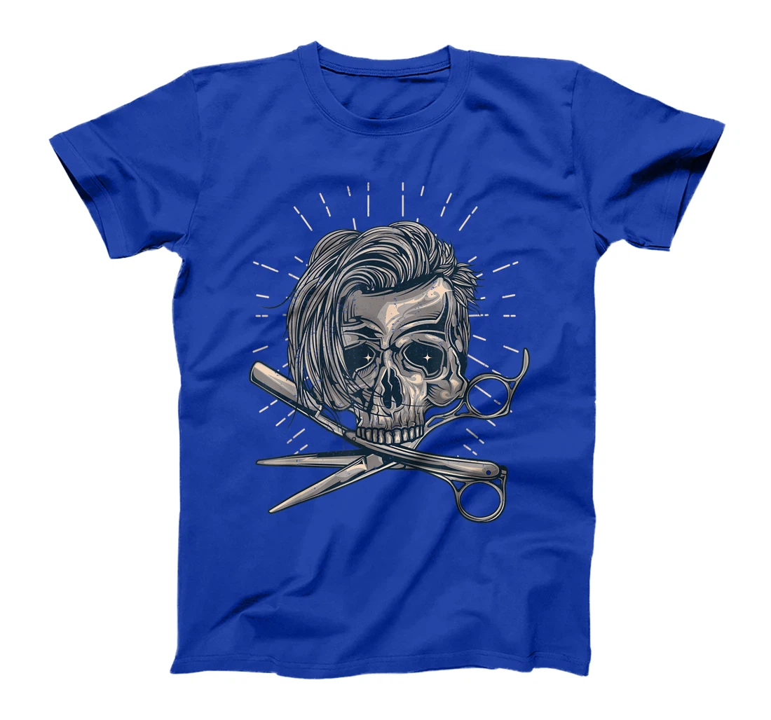 Funny Hairdresser Designs For Men Women Skull Hair Stylist T-Shirt, Women T-Shirt