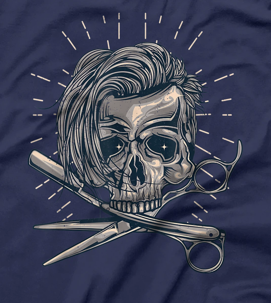 Funny Hairdresser Designs For Men Women Skull Hair Stylist T-Shirt, Women T-Shirt