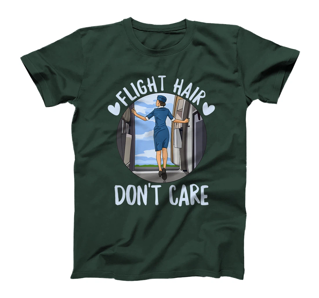 Flight Hair - Don't care Quote for a Flight Attendant T-Shirt, Women T-Shirt