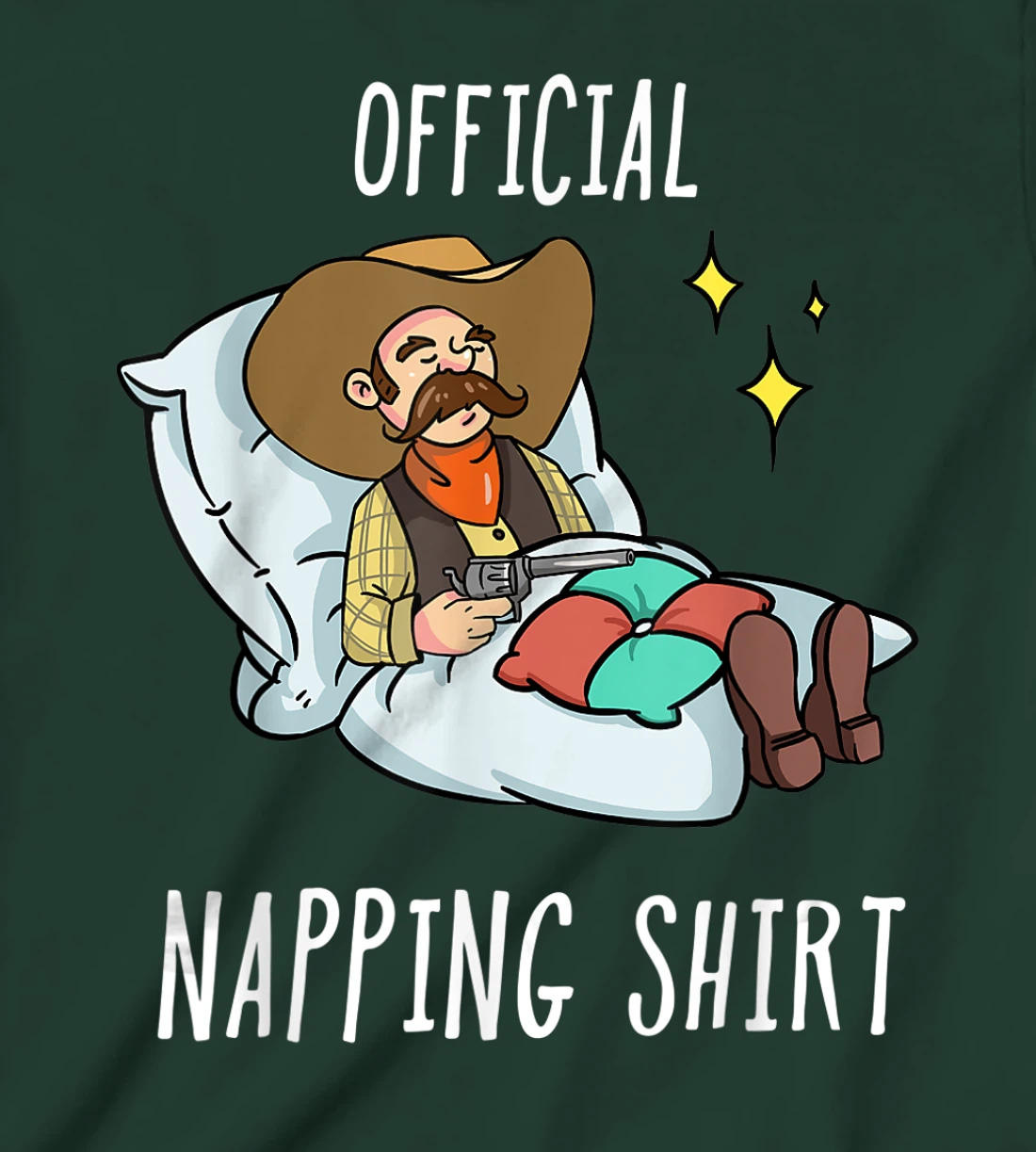 Sleeping Cowboy Pajamas Sleepyhead T-Shirt, Kid T-Shirt and Women T-Shirt
