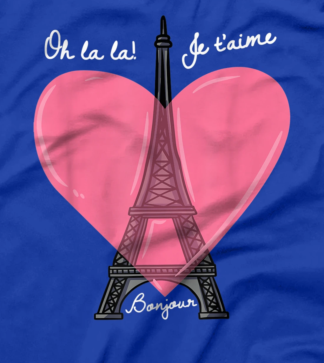 French Themed Souvenirs Pink Eiffel Tower Paris France T-Shirt, Kid T-Shirt and Women T-Shirt
