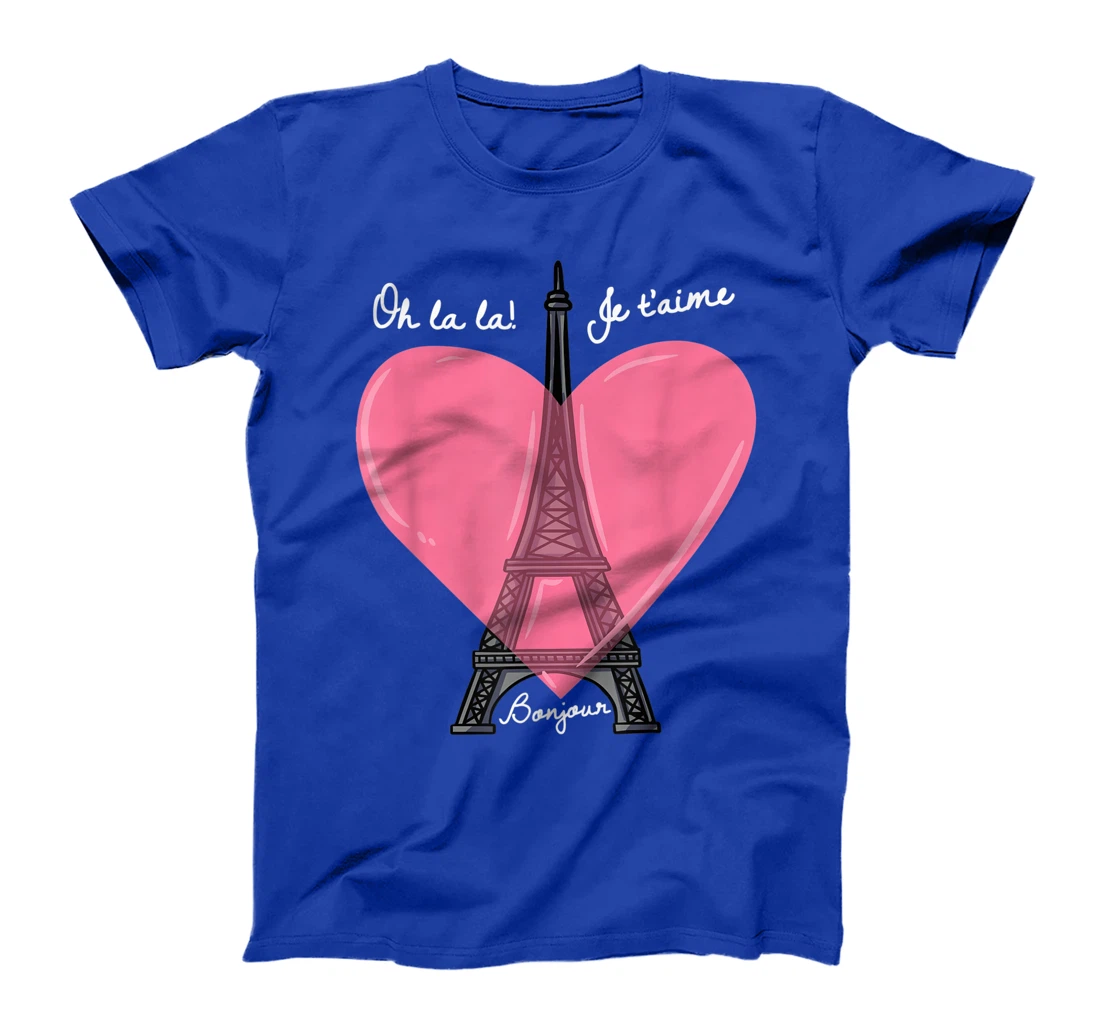 French Themed Souvenirs Pink Eiffel Tower Paris France T-Shirt, Kid T-Shirt and Women T-Shirt