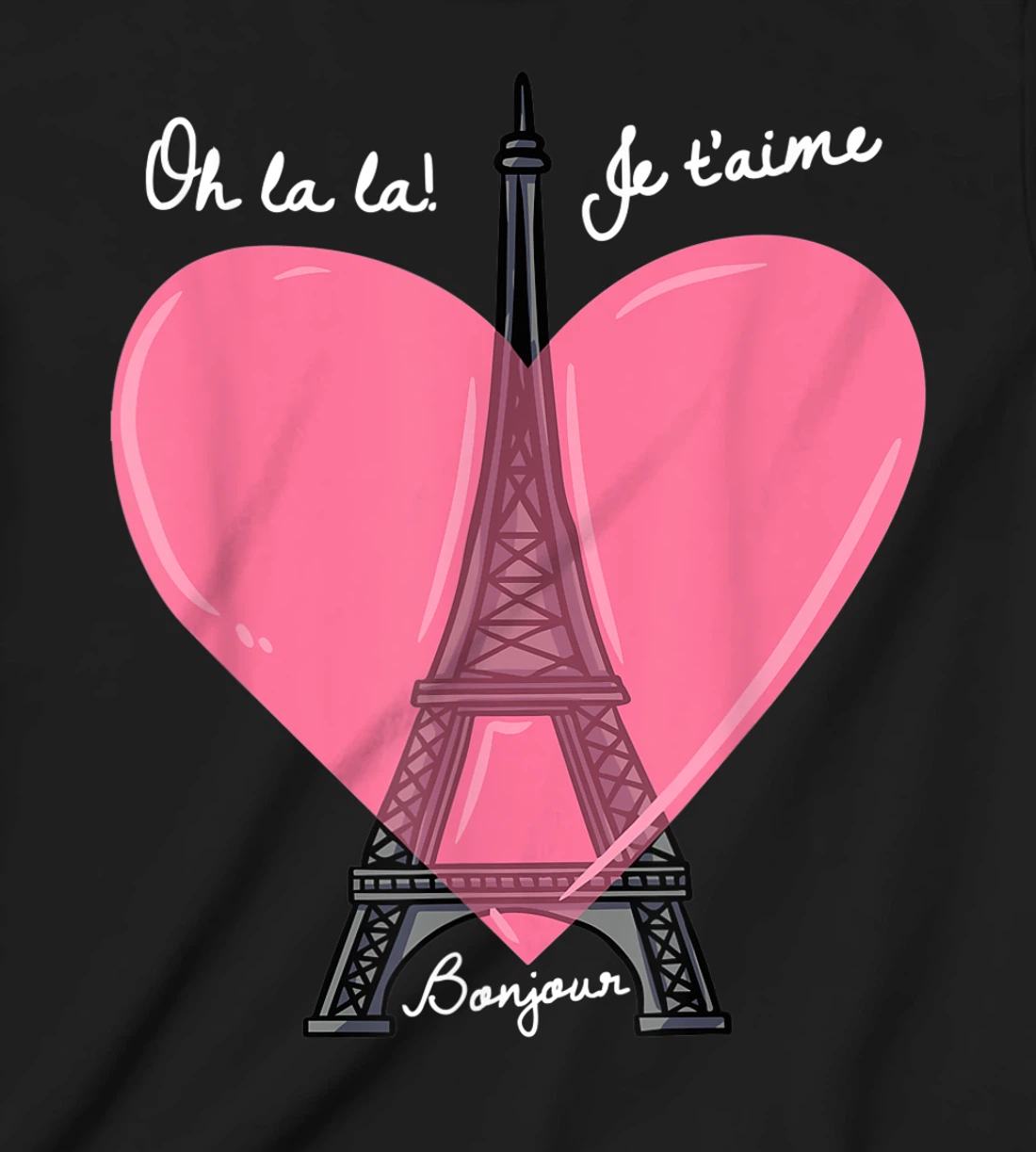 French Themed Souvenirs Pink Eiffel Tower Paris France T-Shirt, Kid T-Shirt and Women T-Shirt