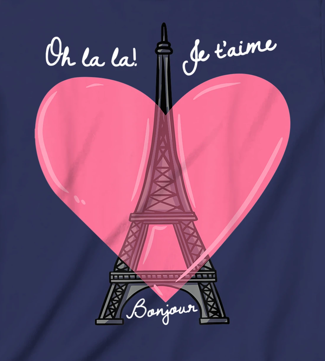 French Themed Souvenirs Pink Eiffel Tower Paris France T-Shirt, Kid T-Shirt and Women T-Shirt