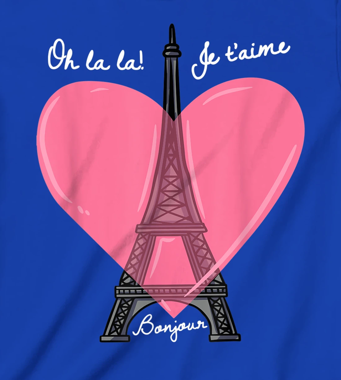 French Themed Souvenirs Pink Eiffel Tower Paris France T-Shirt, Kid T-Shirt and Women T-Shirt