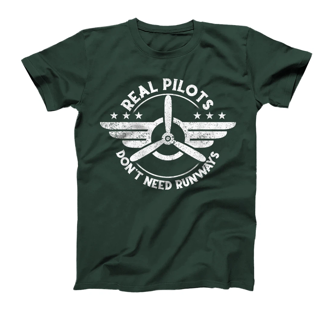Real Pilots Don't Need Runways Shirt,Pilot Helicopter T-Shirt, Kid T-Shirt and Women T-Shirt