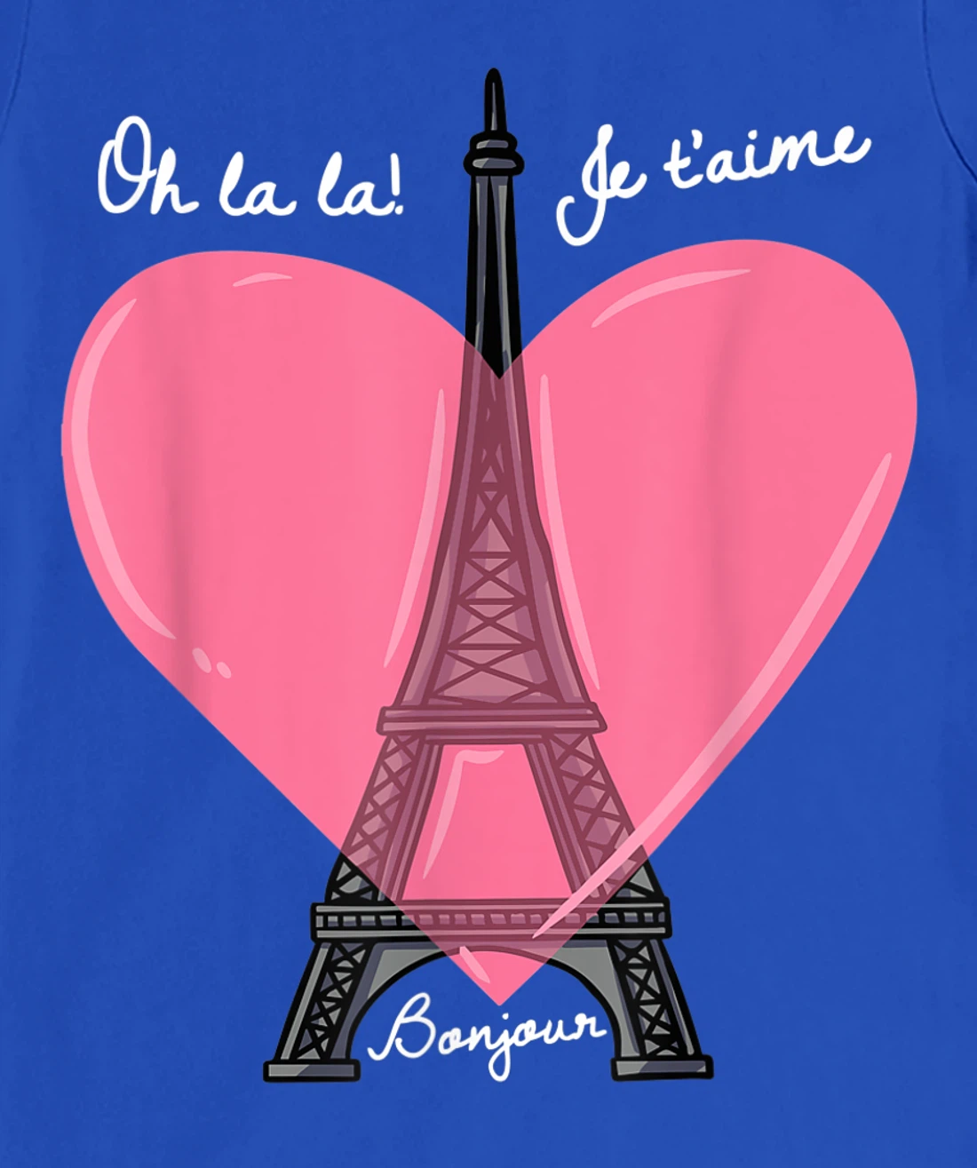 French Themed Souvenirs Pink Eiffel Tower Paris France T-Shirt, Kid T-Shirt and Women T-Shirt