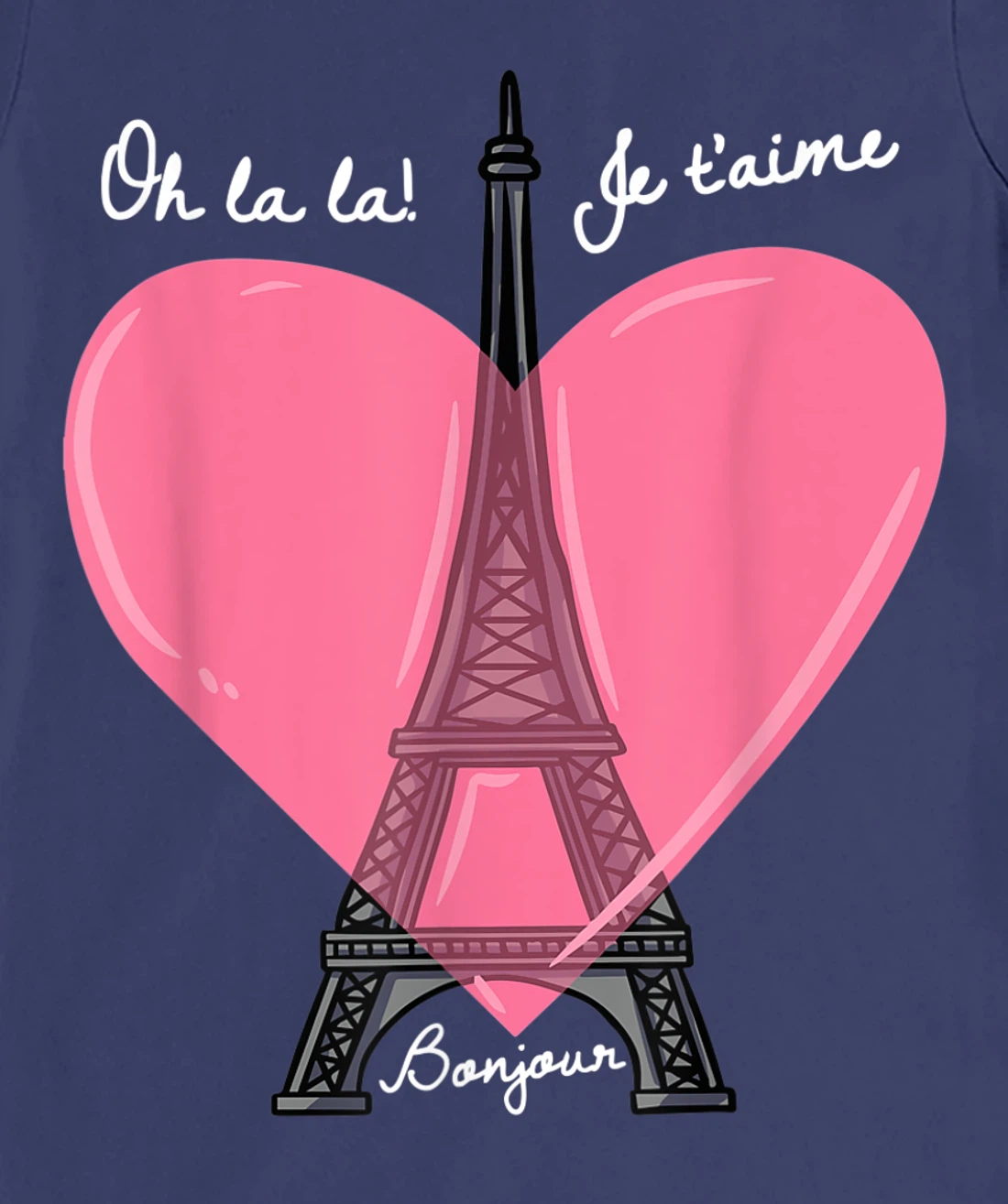 French Themed Souvenirs Pink Eiffel Tower Paris France T-Shirt, Kid T-Shirt and Women T-Shirt
