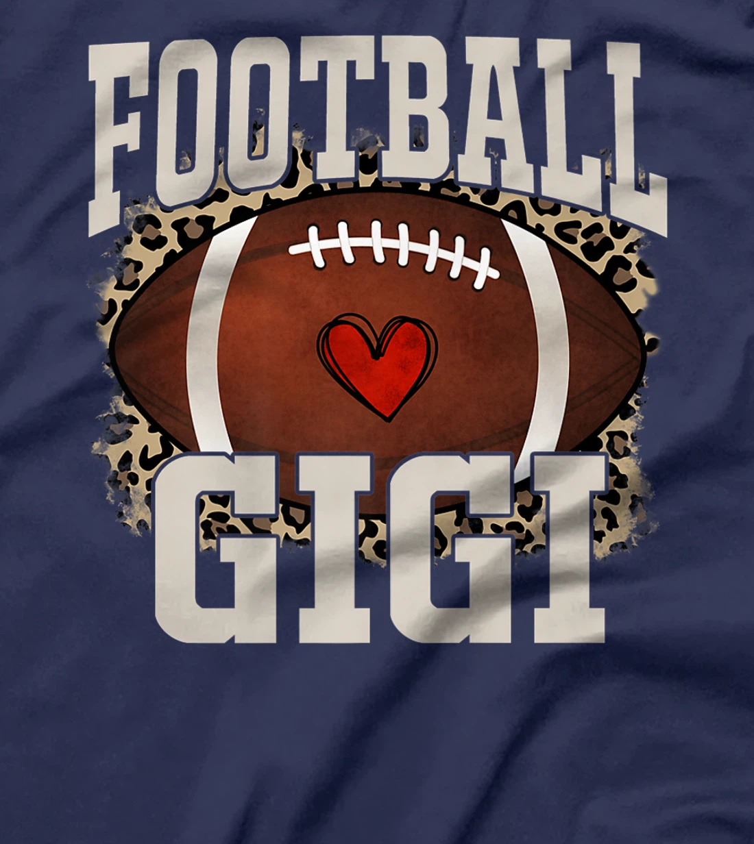 Football Gigi Leopard Print T-Shirt, Women T-Shirt