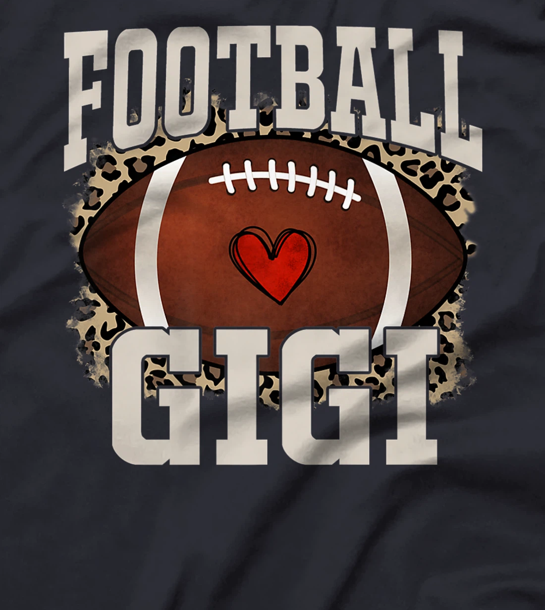 Football Gigi Leopard Print T-Shirt, Women T-Shirt