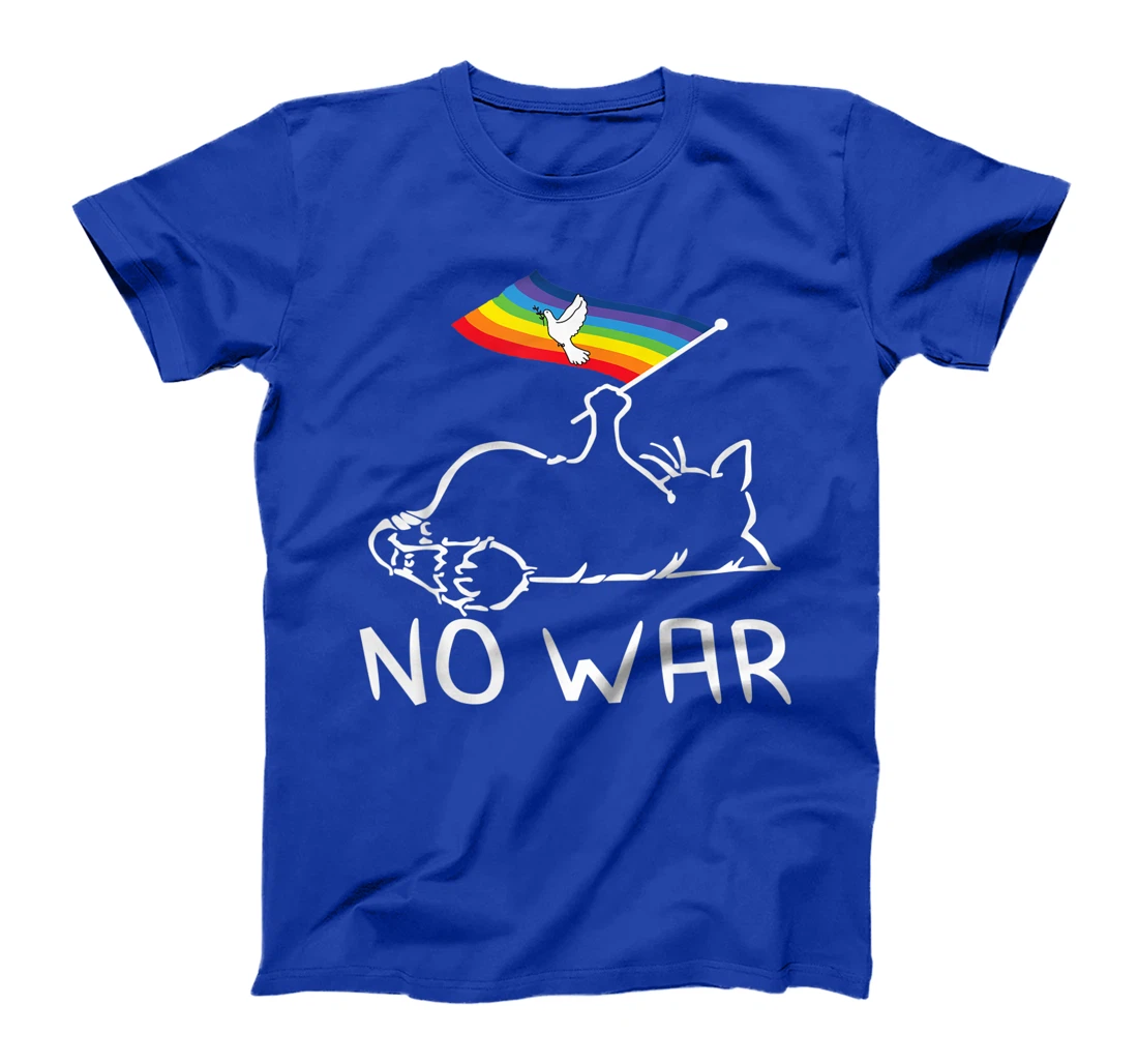 No War Peace Movement World Peace -Flag Cat T-Shirt, Women T-Shirt