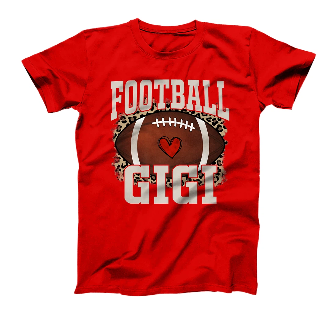 Football Gigi Leopard Print T-Shirt, Women T-Shirt