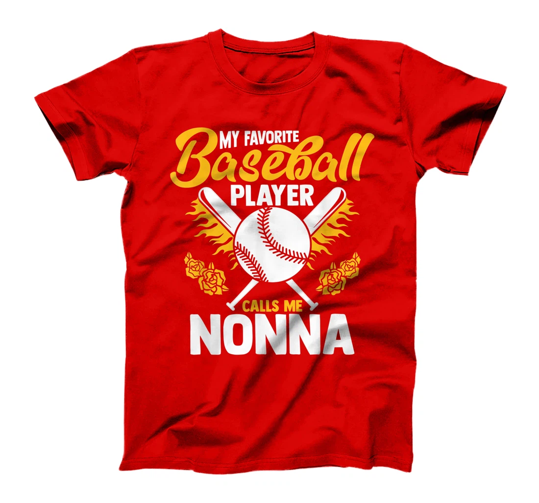 My Favorite Baseball Player Calls Me Nonna Granny T-Shirt, Women T-Shirt