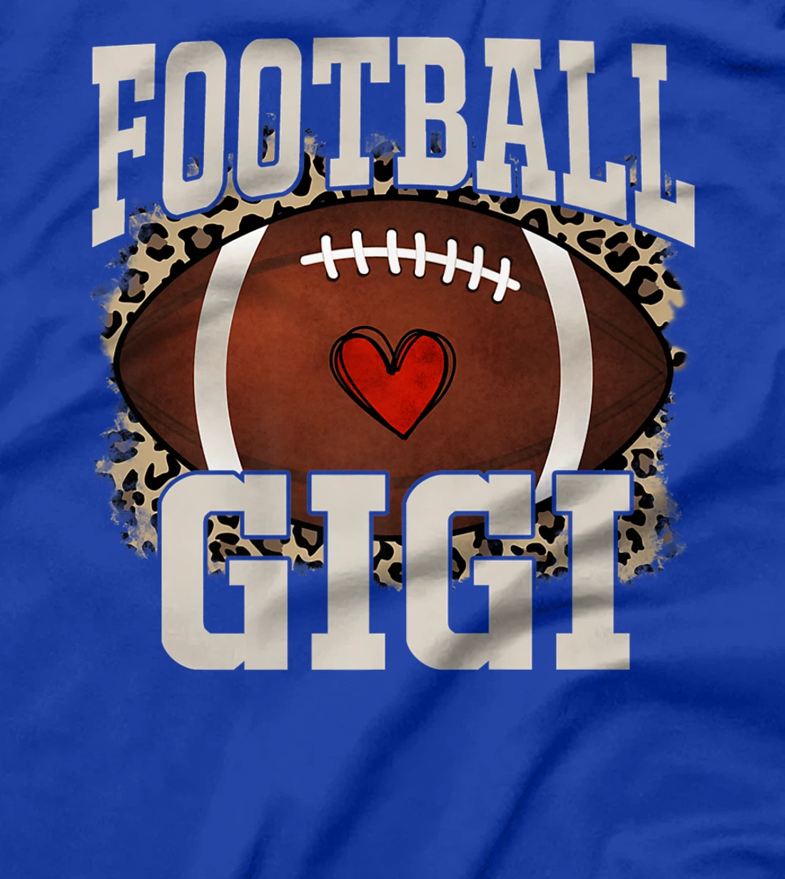 Football Gigi Leopard Print T-Shirt, Women T-Shirt