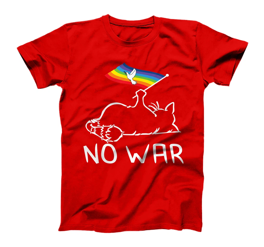 No War Peace Movement World Peace -Flag Cat T-Shirt, Women T-Shirt