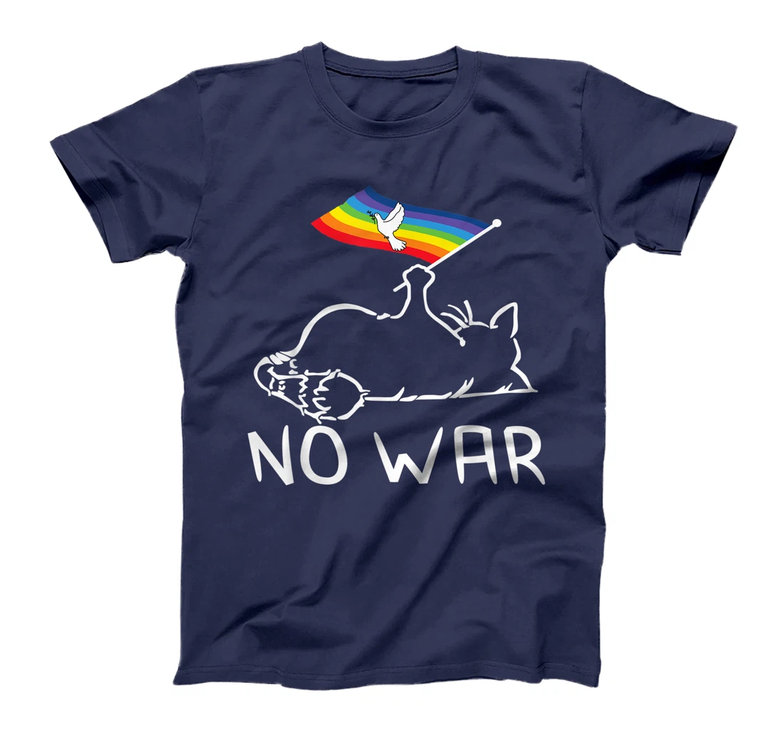 No War Peace Movement World Peace -Flag Cat T-Shirt, Women T-Shirt