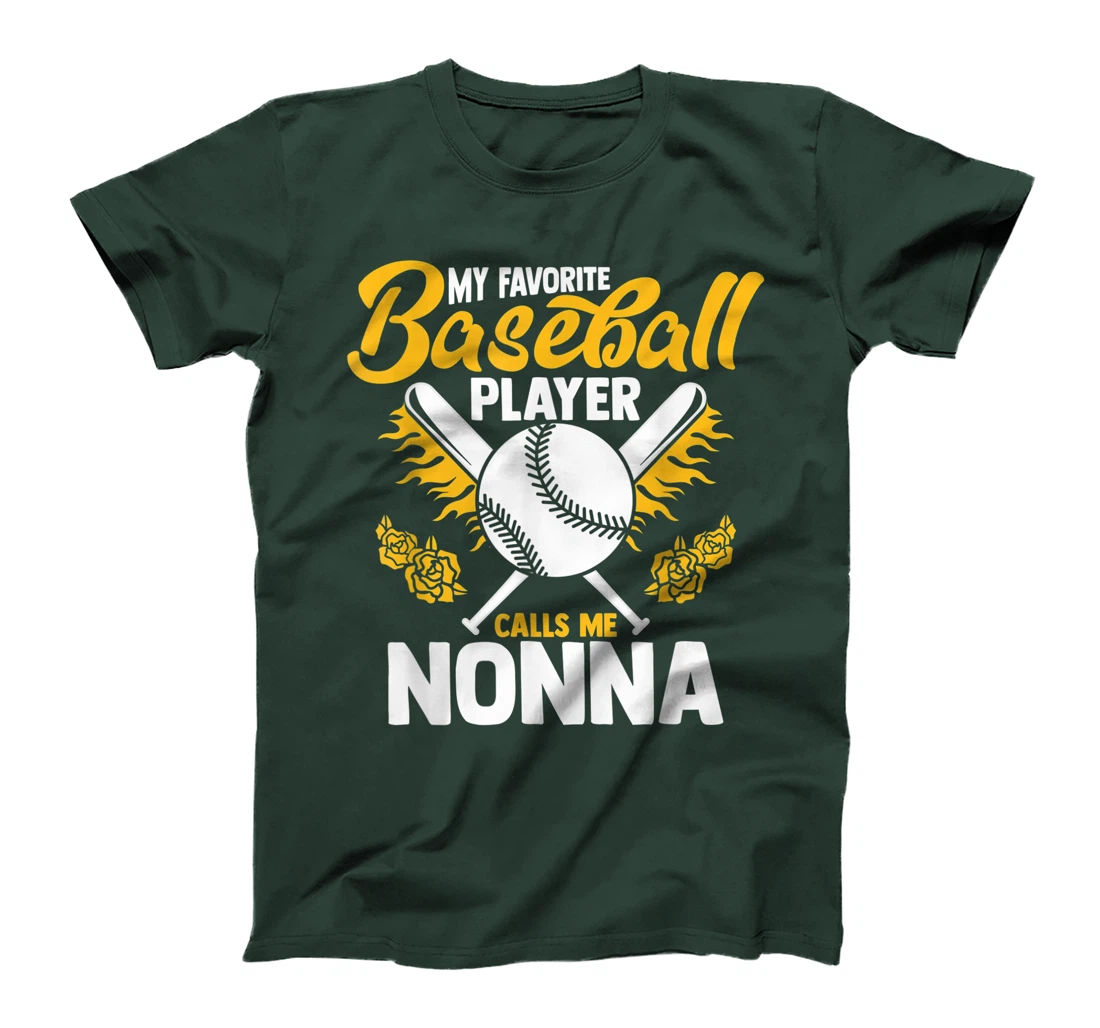 My Favorite Baseball Player Calls Me Nonna Granny T-Shirt, Women T-Shirt