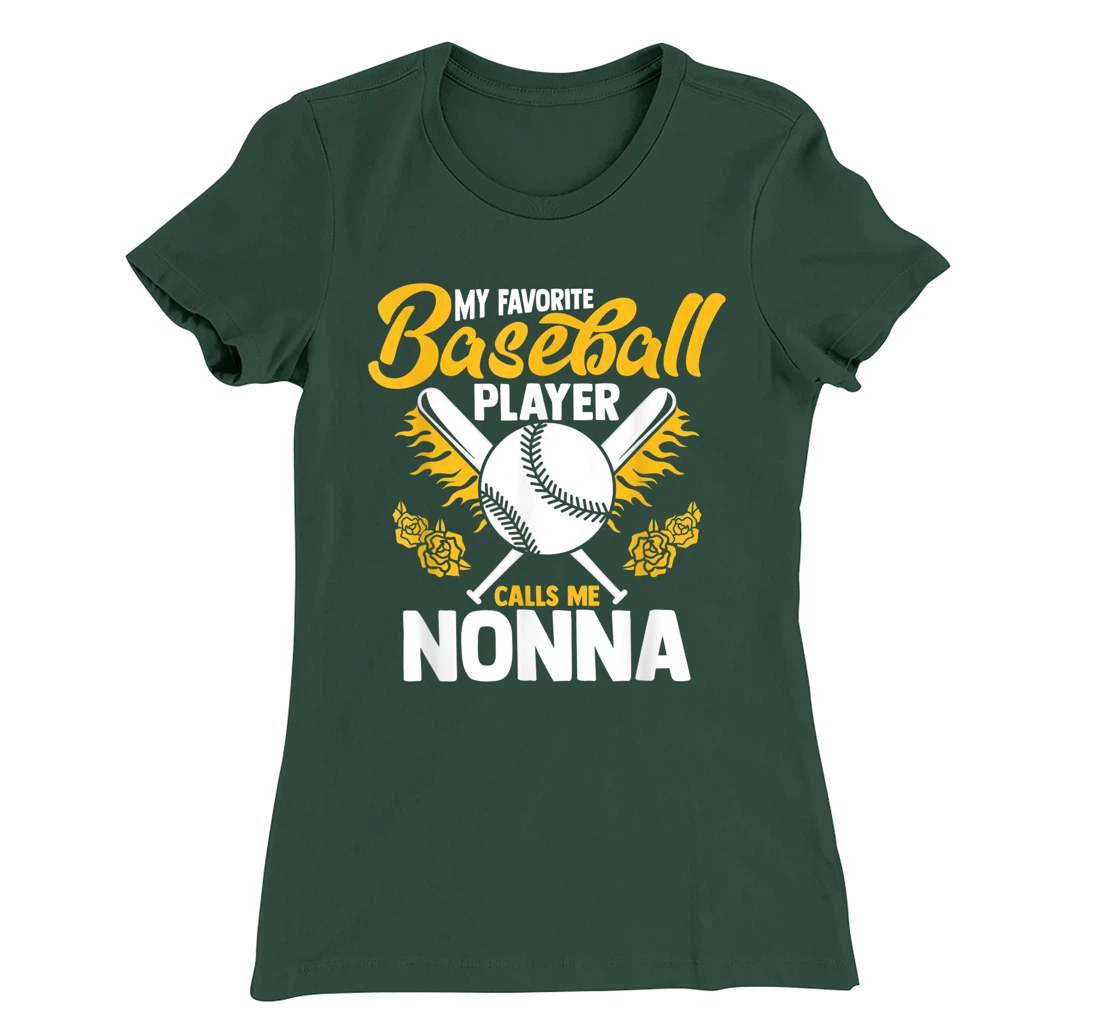 My Favorite Baseball Player Calls Me Nonna Granny T-Shirt, Women T-Shirt