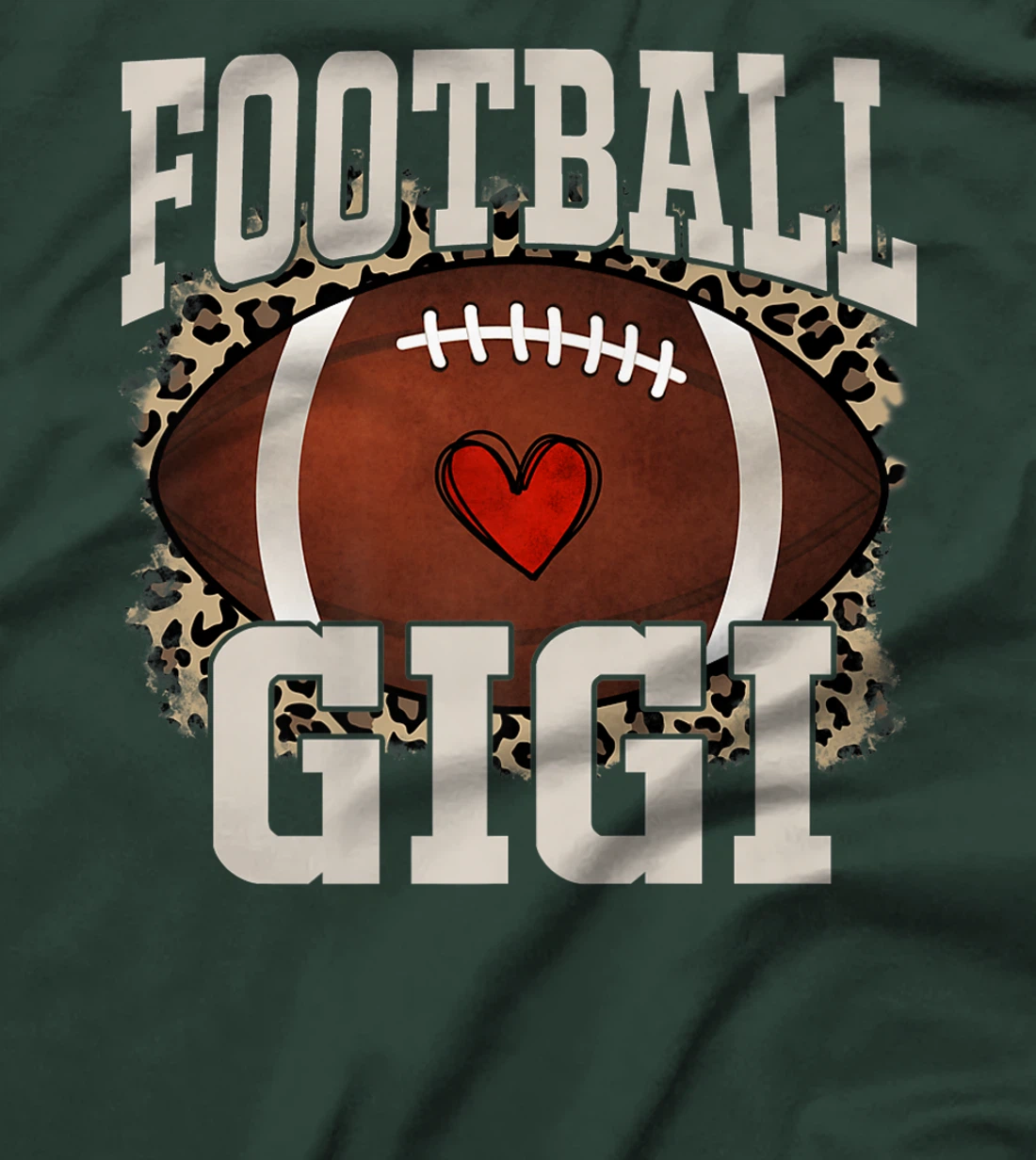 Football Gigi Leopard Print T-Shirt, Women T-Shirt