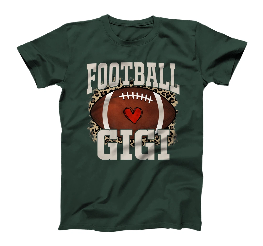 Football Gigi Leopard Print T-Shirt, Women T-Shirt