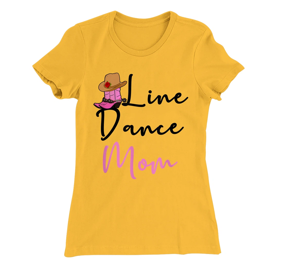 Line Dance Mom Country Music Western Dancer Cowgirl Mother T-Shirt, Women T-Shirt