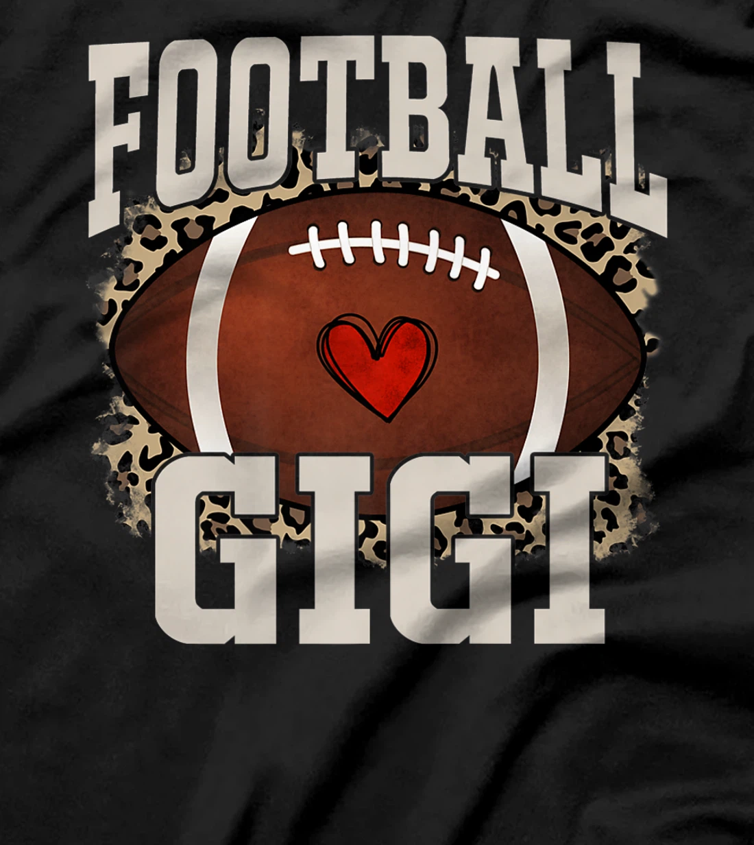 Football Gigi Leopard Print T-Shirt, Women T-Shirt