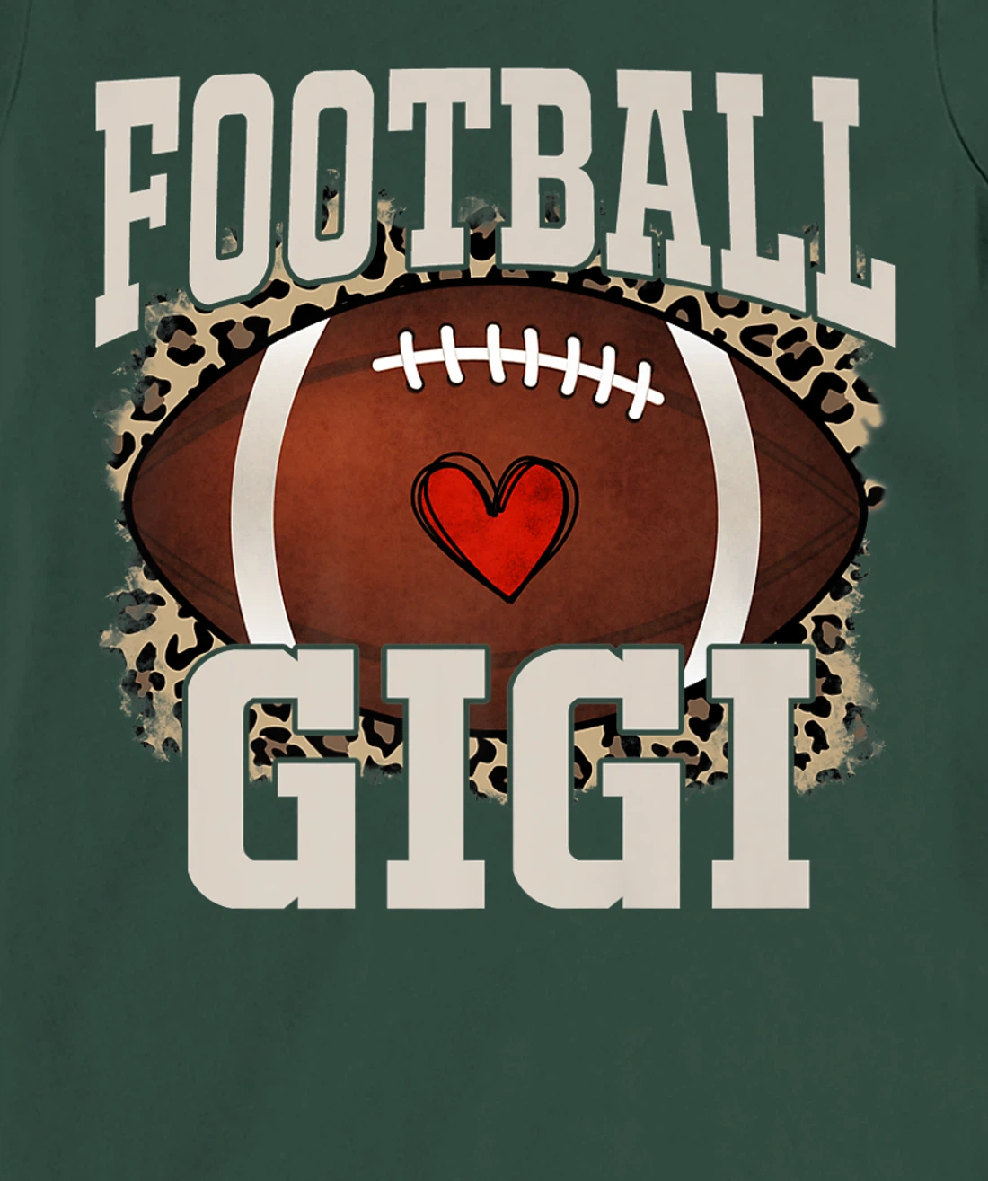 Football Gigi Leopard Print T-Shirt, Women T-Shirt