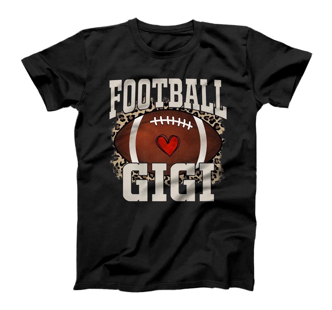 Football Gigi Leopard Print T-Shirt, Women T-Shirt