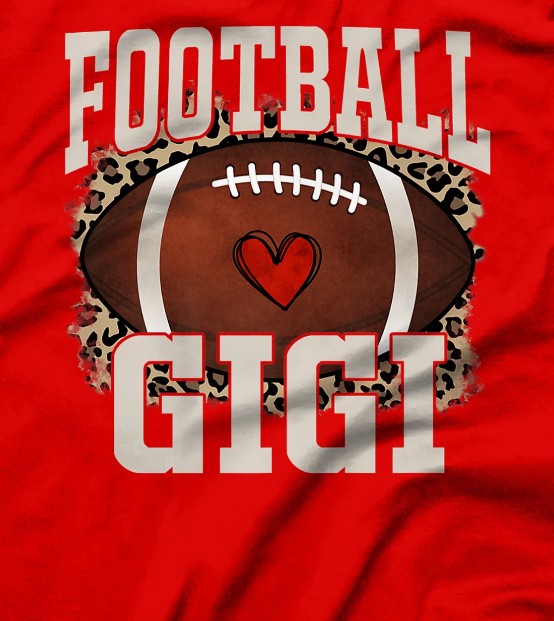 Football Gigi Leopard Print T-Shirt, Women T-Shirt