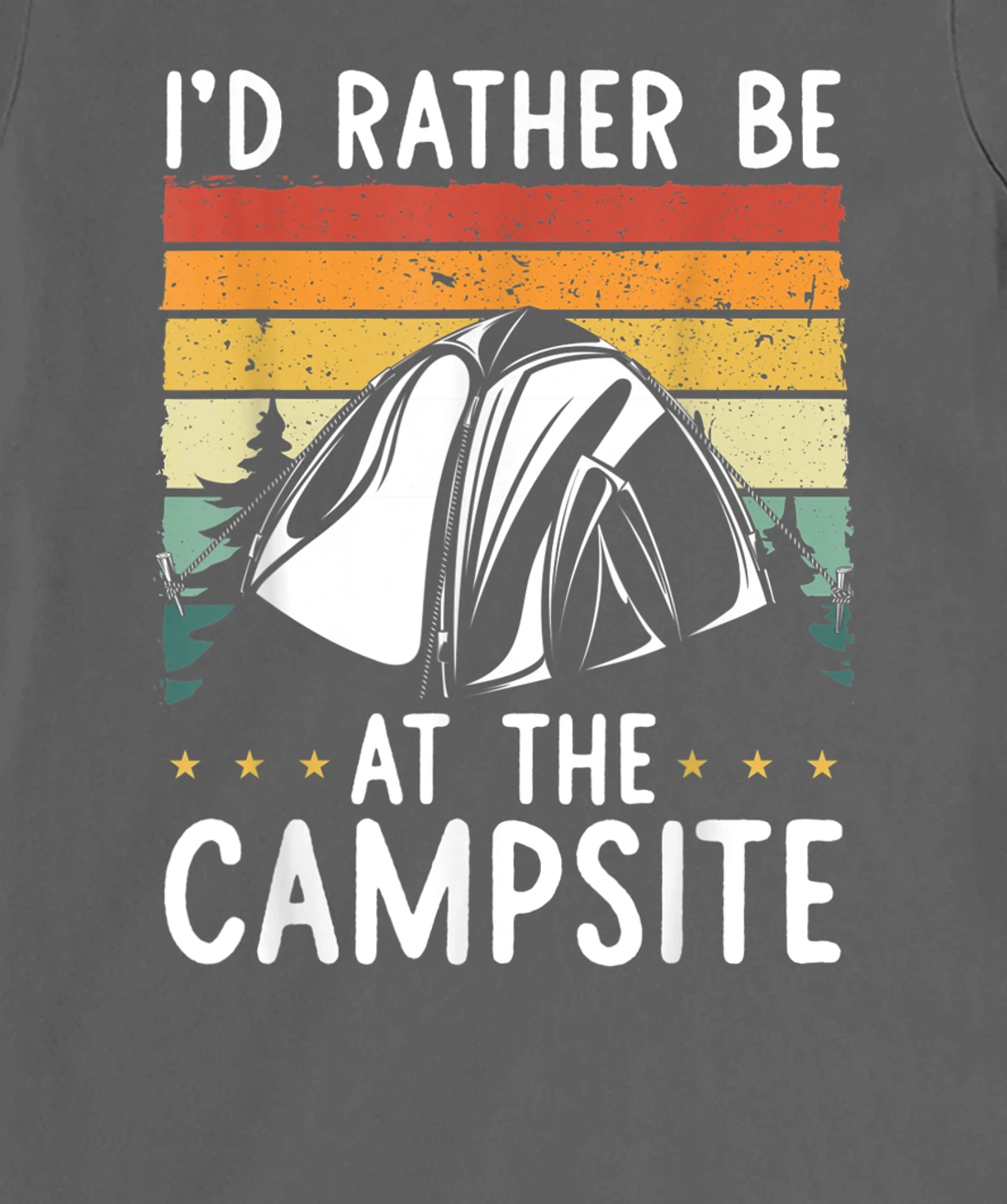 I'd Rather Be At The Campsite Retro Vintage Camping Hiking T-Shirt, Women T-Shirt