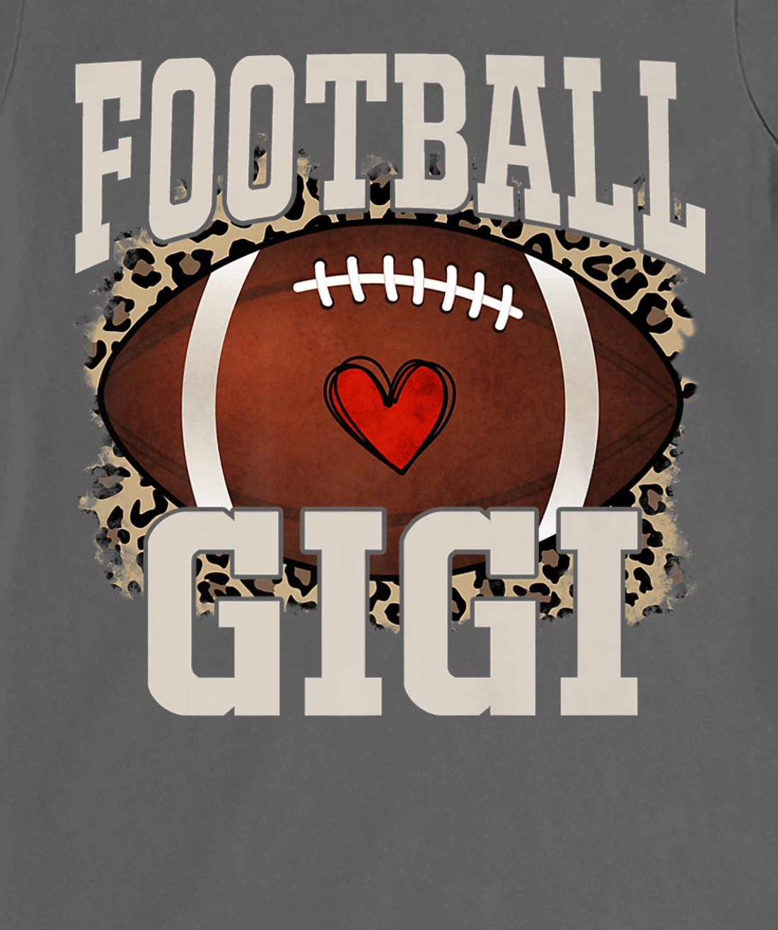 Football Gigi Leopard Print T-Shirt, Women T-Shirt