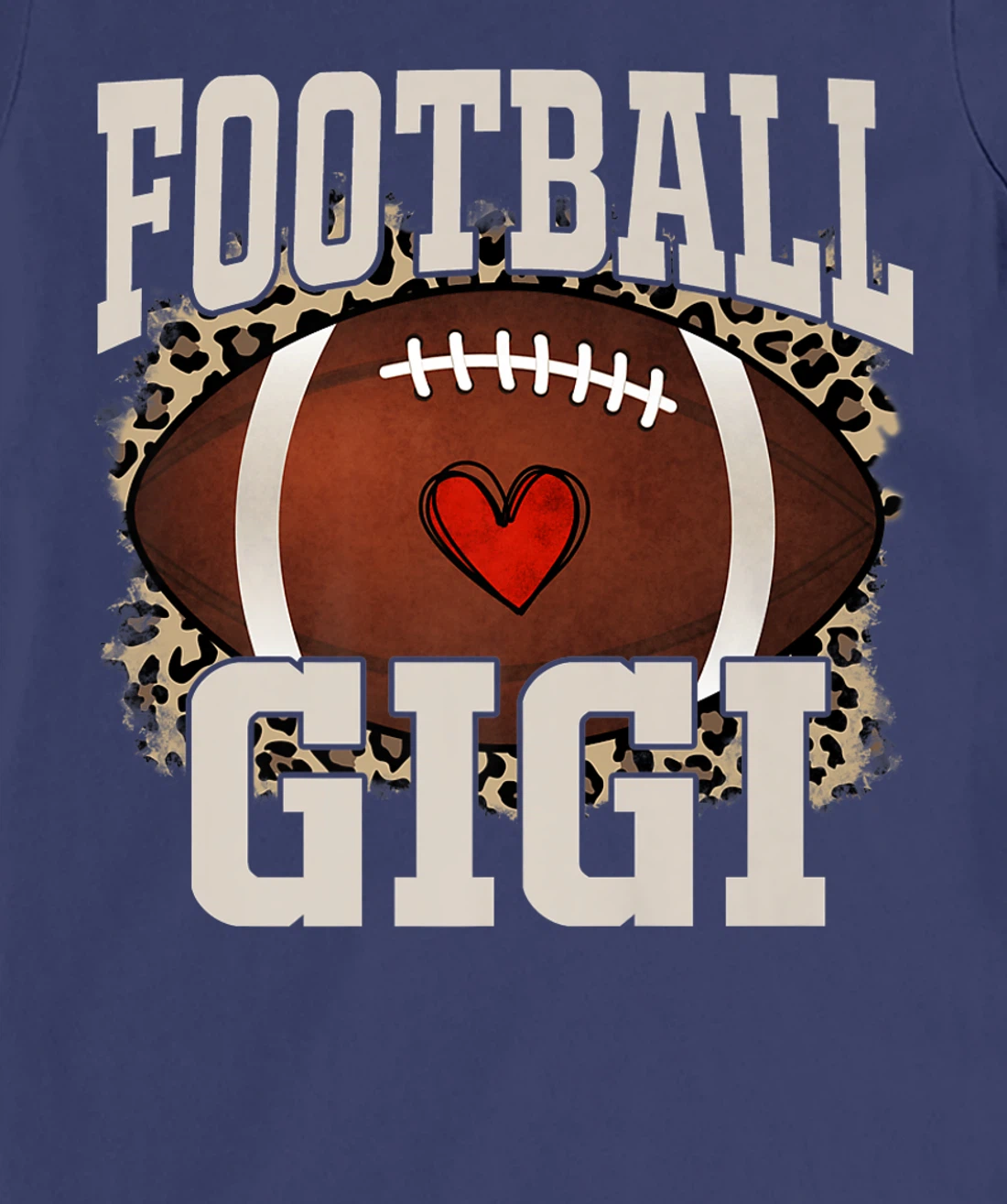 Football Gigi Leopard Print T-Shirt, Women T-Shirt