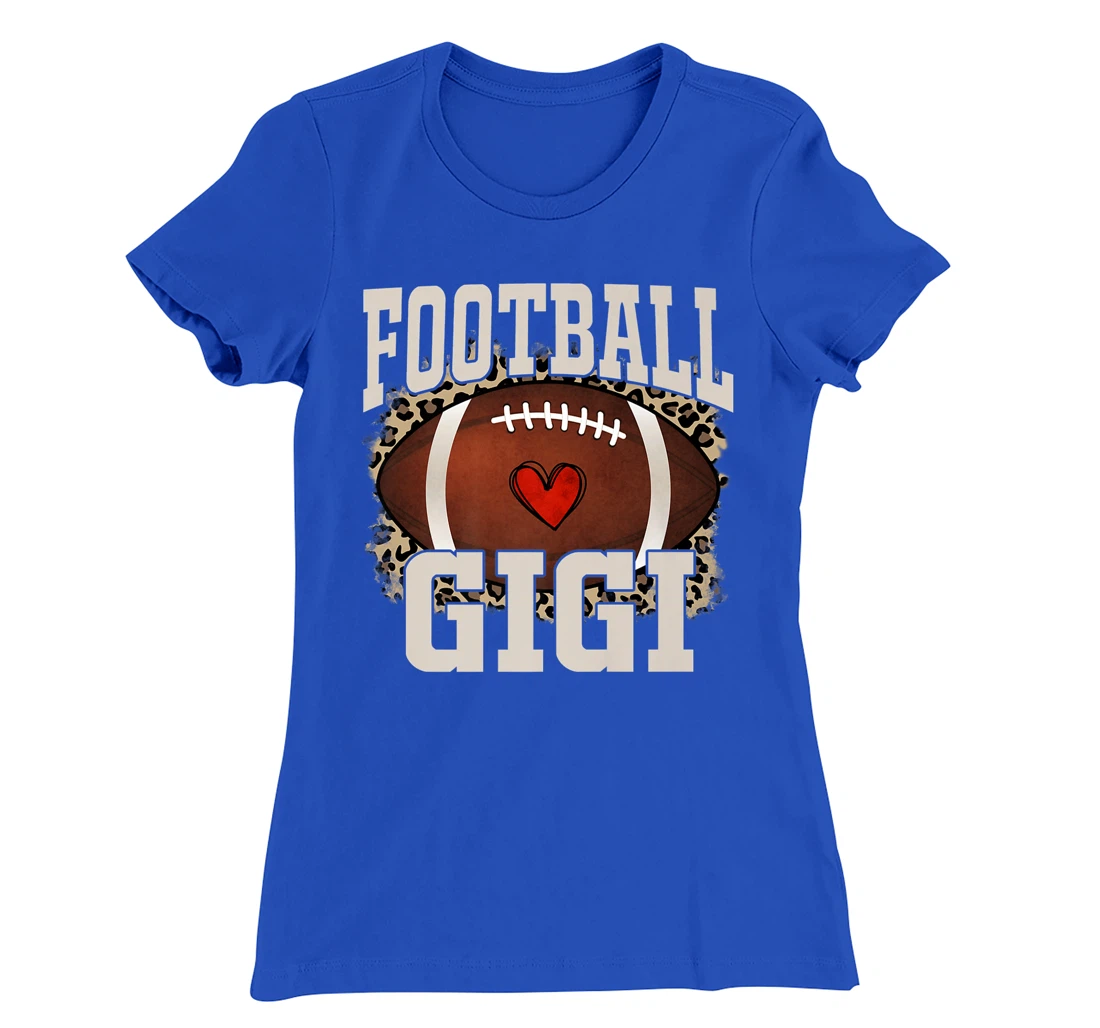 Football Gigi Leopard Print T-Shirt, Women T-Shirt