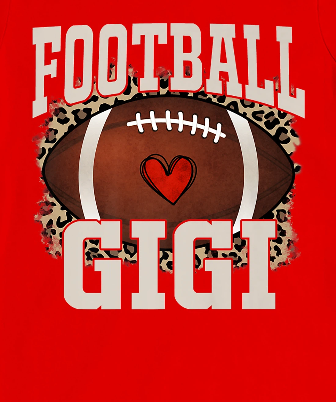 Football Gigi Leopard Print T-Shirt, Women T-Shirt