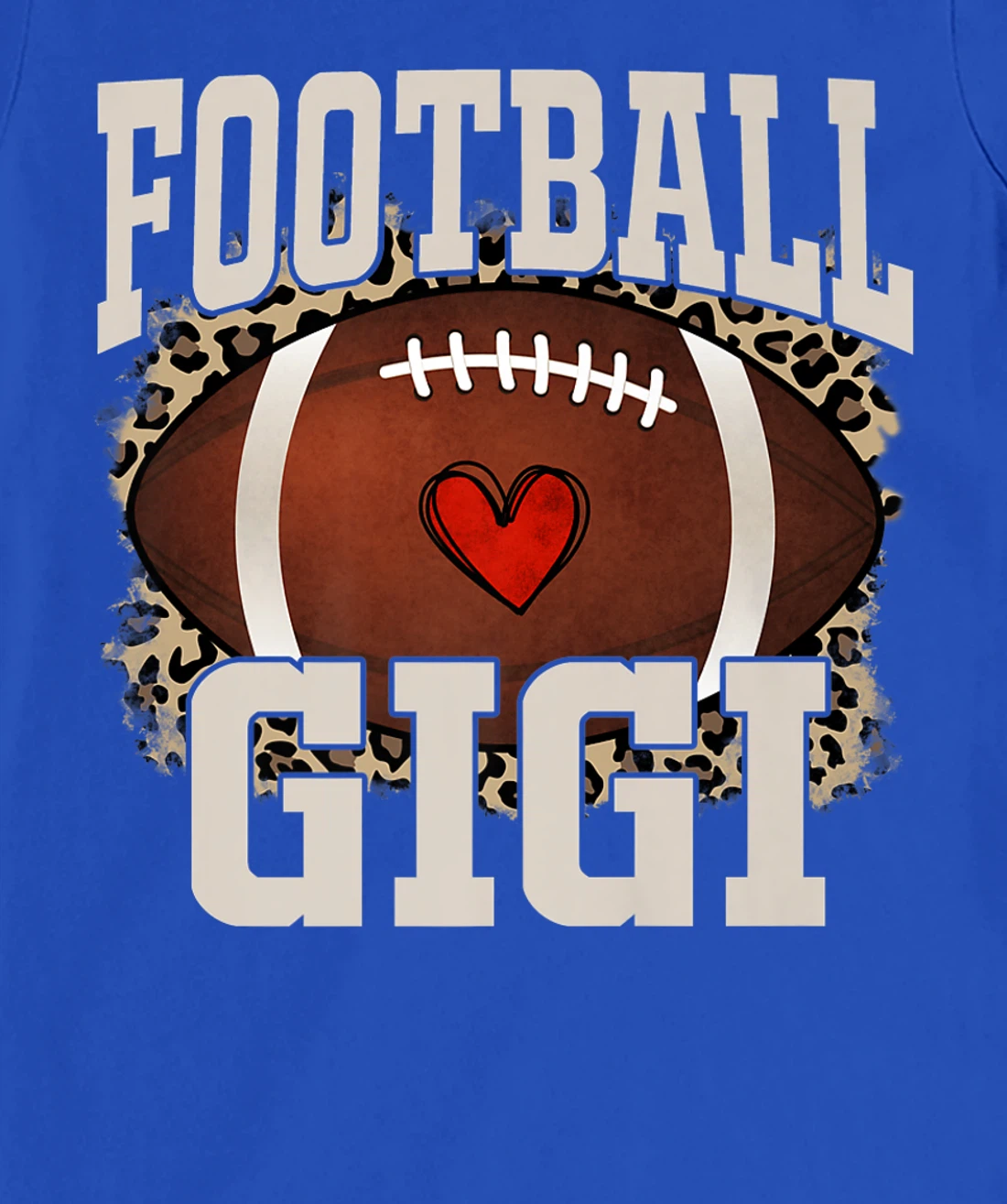 Football Gigi Leopard Print T-Shirt, Women T-Shirt
